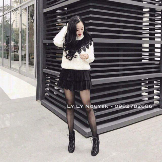 Chân váy dập li tầng QCL1