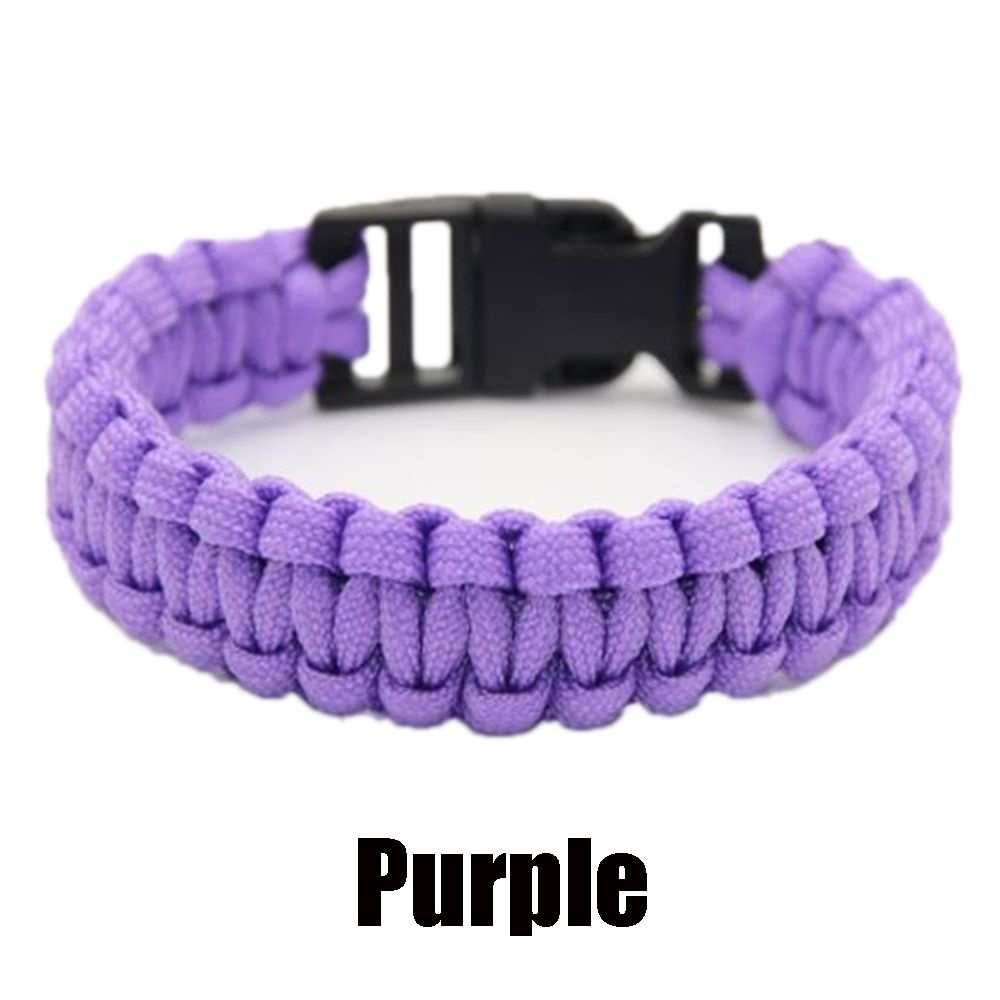 Vòng tay paracord bằng polyester dệt phối khóa nhựa độc đáo khi sinh tồn/cắm trại/khẩn cấp nhiều màu sắc tùy chọn