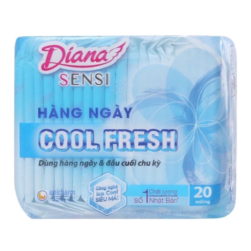 BĂNG VỆ SINH HÀNG NGÀY DIANA COOL FRESH GÓI 20 MIẾNG