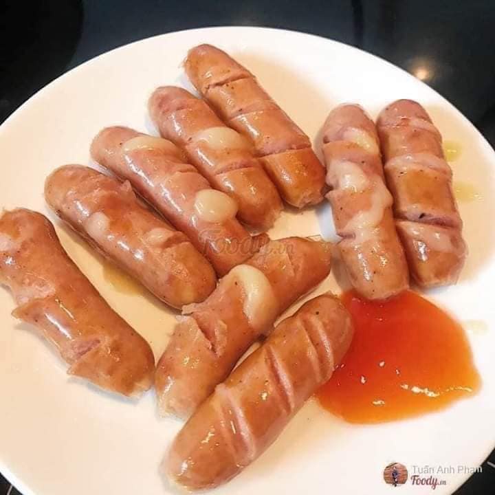 Xúc Xích Phô Mai Steffi Công Nghệ Đức Gói 250g, 15 Cái Thơm Ngon Béo Ngậy Vệ Sinh AN Toàn Thực Phẩm [Ship Hỏa Tốc 1h]
