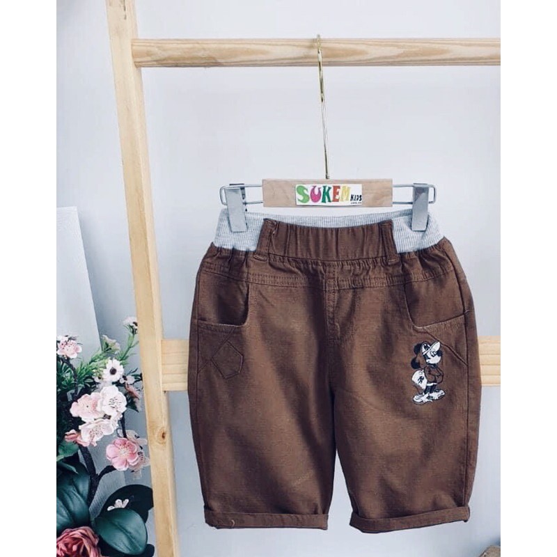 Quần kaki lửng bé trai size đại