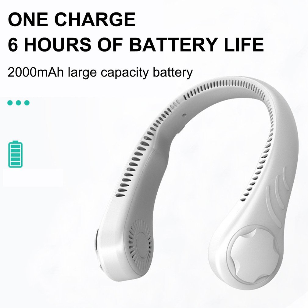 Quạt Đeo Cổ Không Cánh Thiết Kế Nhỏ Gọn Tiện Dụng