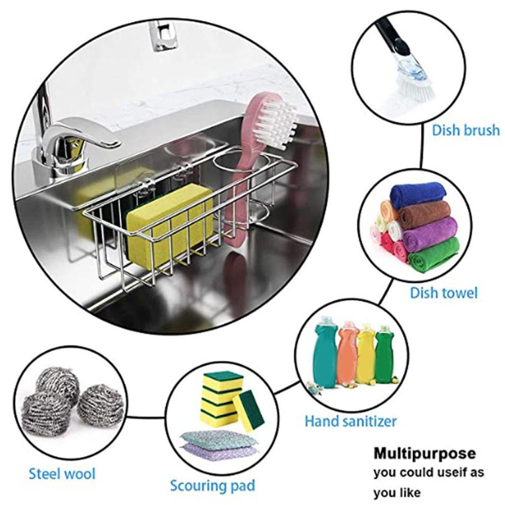 Giỏ Đựng Đồ Dùng Gắn Bồn Rửa Chén Thiết Kế Thoát Nước Tiện Dụng Cho Nhà Tắm