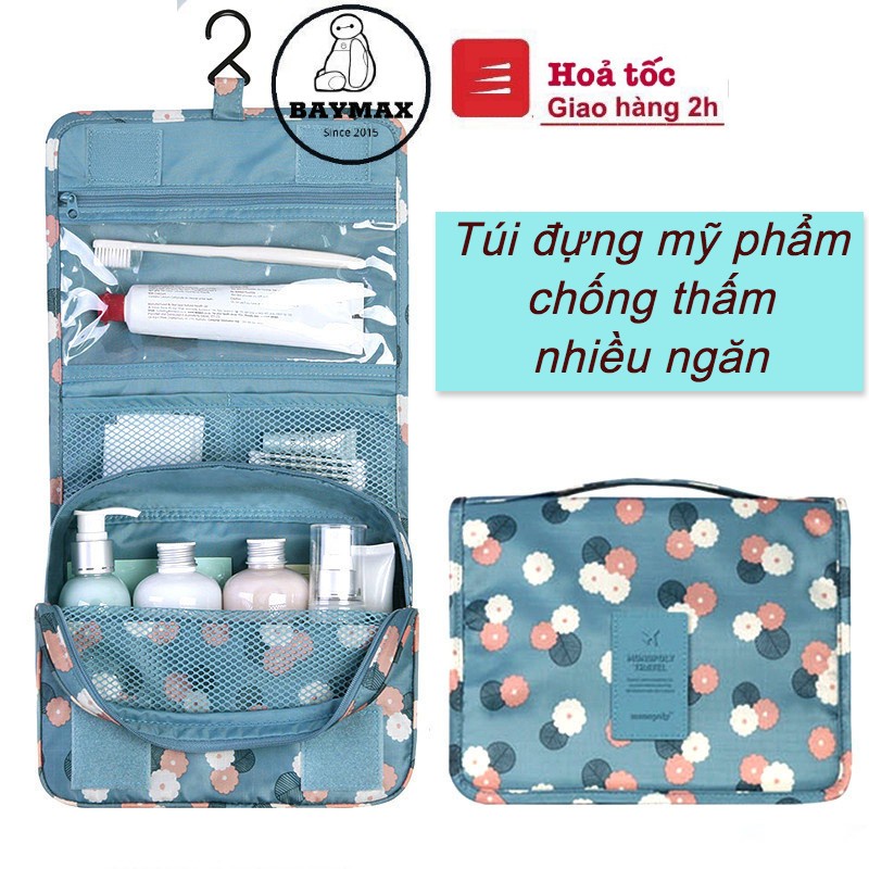 Túi đựng mỹ phẩm du lịch có móc treo tiện lợi Travelkit-chống thấm-nhiều ngăn