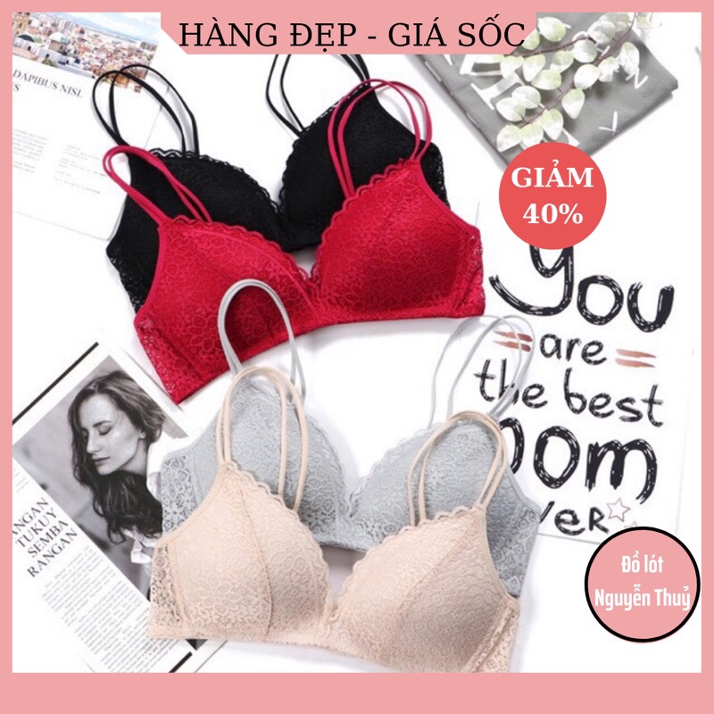 Áo Lót Ren Mềm Không Gọng Nâng Ngực Hàng Cao Cấp 478