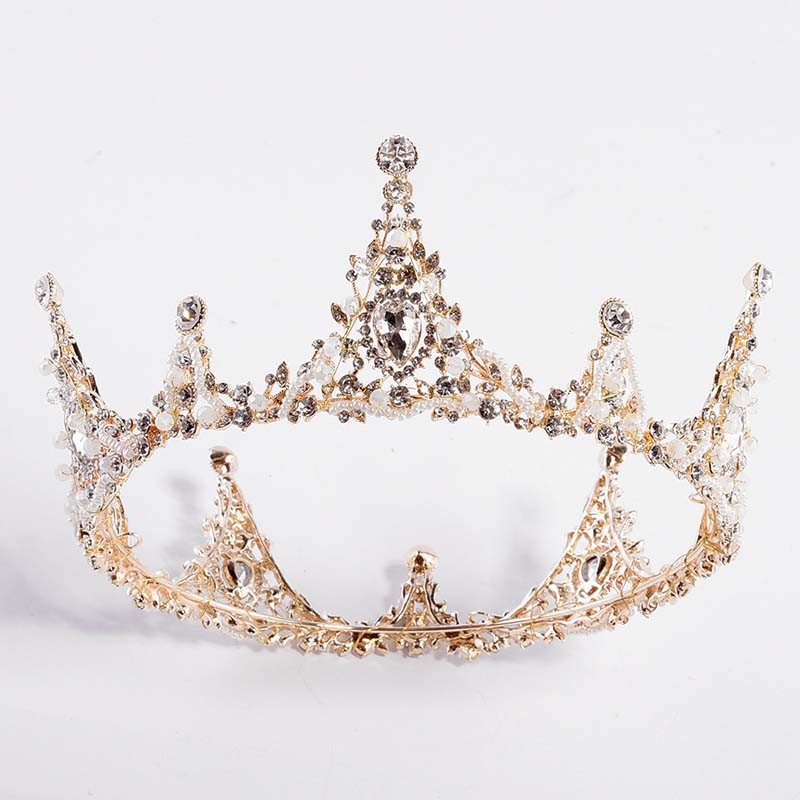 Cài tóc vương miện đính đá lấp lánh cho cô dâu