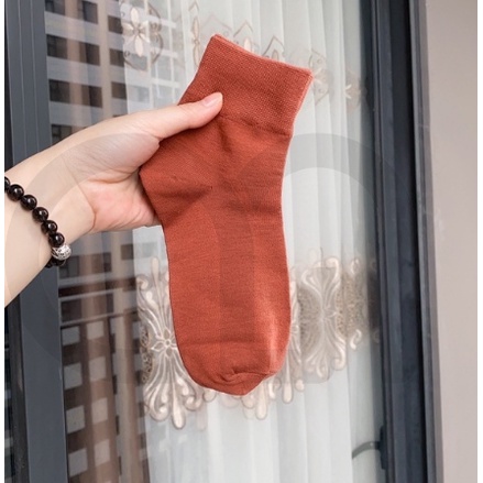 Tất Vớ Cổ Ngắn Nữ Trơn Nhiều Màu Đẹp Vải Cotton H2