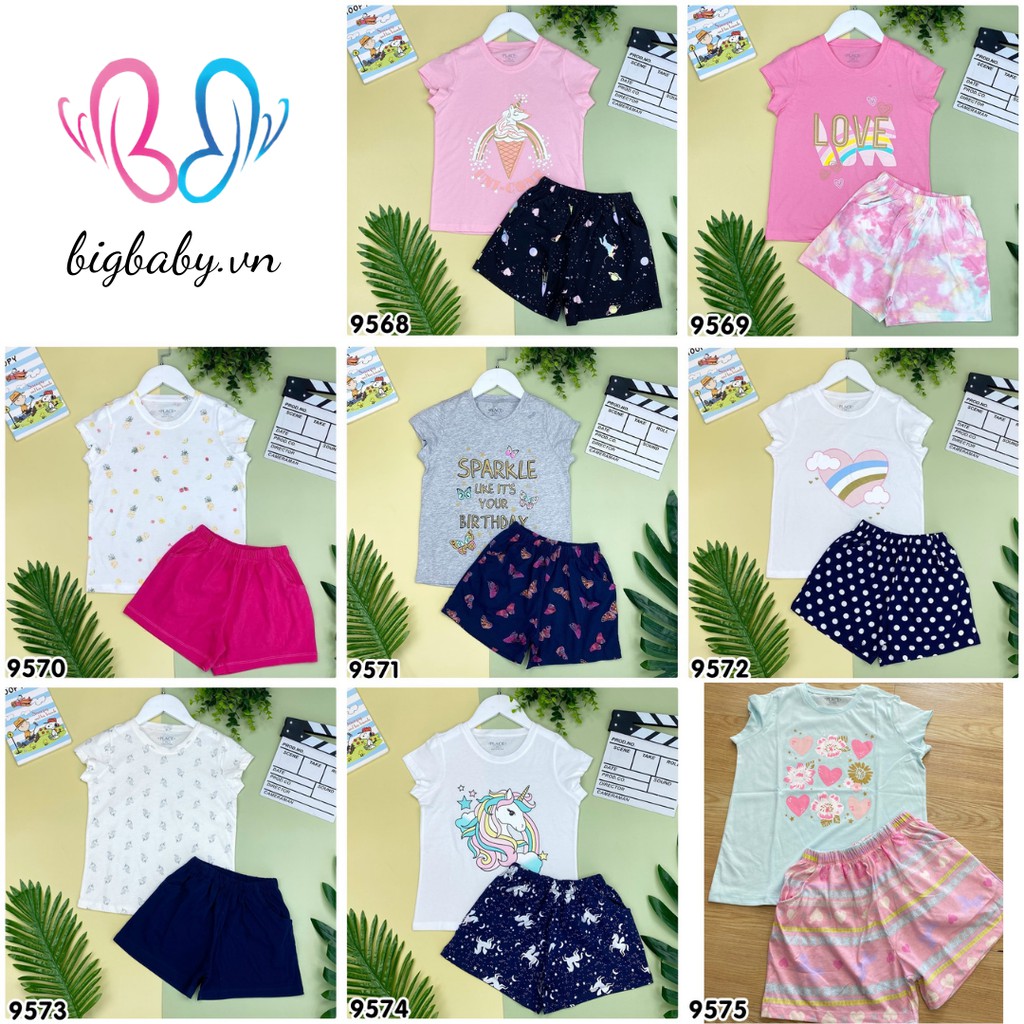 Bộ Ngắn Bé Gái Nhiều Mẫu Cho Bé Từ 17-45KG