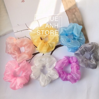 B48VK Dây buộc tóc scrunchine màu pastel