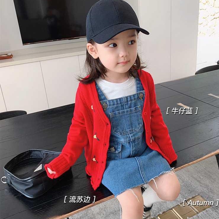 Đầm Yếm Denim Dành Cho Bé Gái