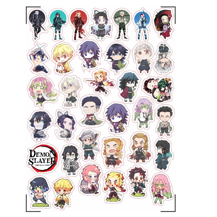 Sticker/ Hình dán anime Kimetsu No yaiba(random)