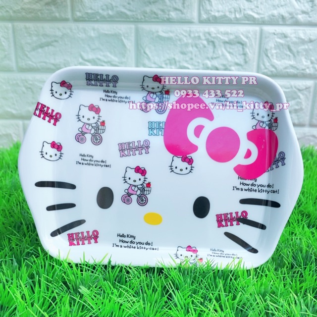 Dĩa Doremon - Hello Kitty hình chữ nhật