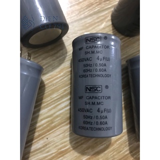 Tụ 4 uf 400v dùng thay thế cho quạt công nghiệp hoặc dùng cho máy bơm