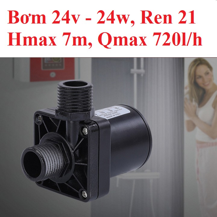 Bơm chìm 12v hoặc 24v Đẩy cao 5m - 600l giờ - Không chổi than