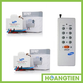 Bộ 2 công tắc điều khiển từ xa sóng RF TPE RC1S + Remote 16 nút RM01