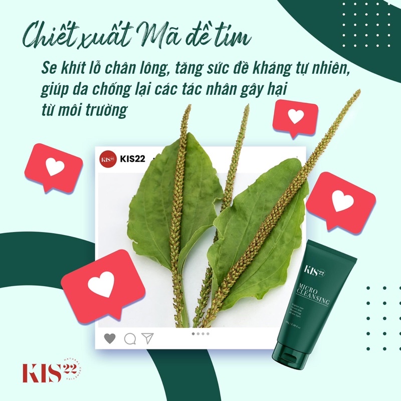 Sữa rửa mặt kiss22 Micro Cleansing hàng chuẩn