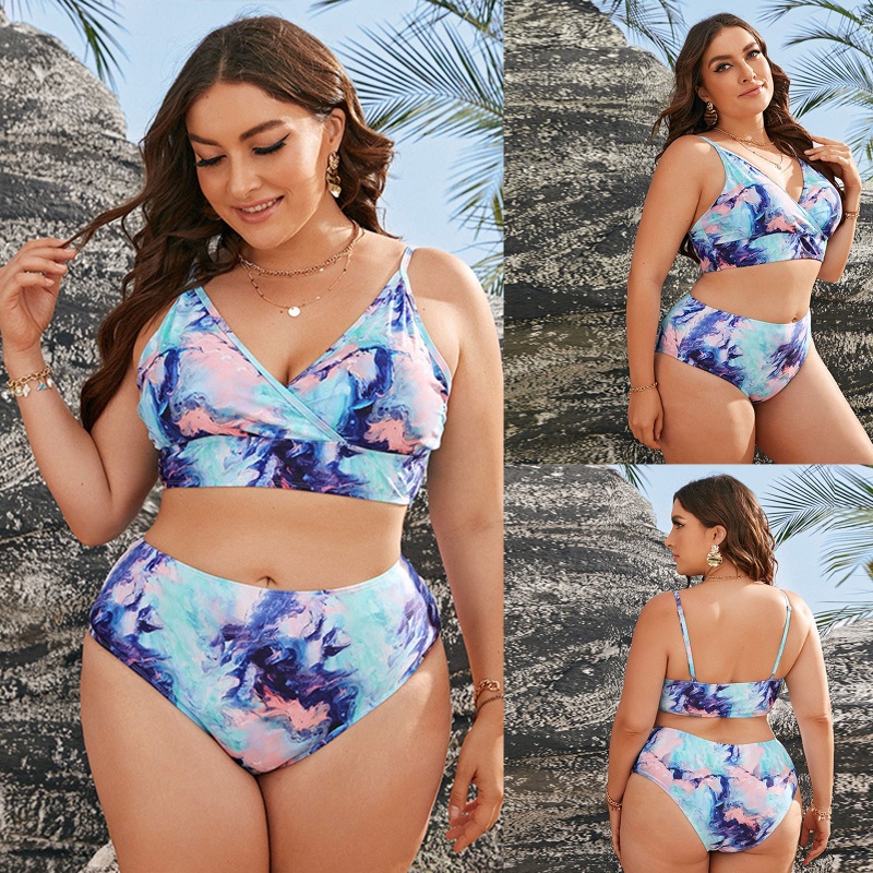 Bộ Đồ Bơi Bikini Lưng Cao In Họa Tiết Quyến Rũ Cho Nữ