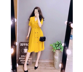 Váy đũi cổ vest