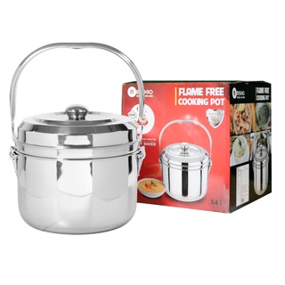 Nồi Ủ Nhiệt Inox 410 Cao Cấp Dung Tích 5.4 Lít  Tiết Kiệm 70% Thời Gian Và Nhiên Liệu Nấu Ăn