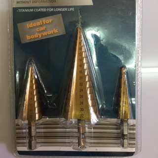 BỘ 3 MŨI KHOAN SẮT  CHUÔI LỤC GIÁC - VĨ XANH