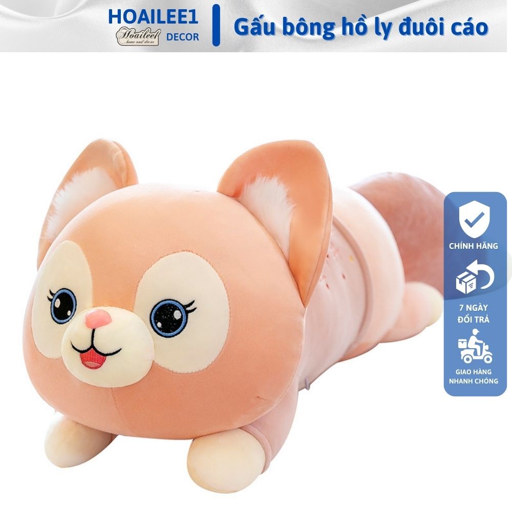 gấu bông đuôi cáo hồ ly HOAILEE1 gối ôm hình thú hồ ly đuôi chồn kích thước 1m1 1m4 1m6 siêu dế thương