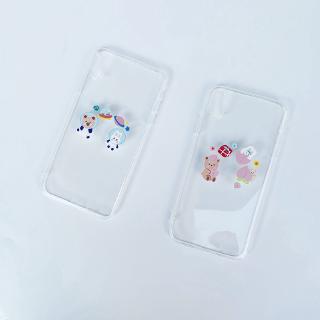 Ốp điện thoại TPU silicone mềm họa tiết thỏ cho Iphone 6 6s 7 8 plus x xs xr 11 pro max