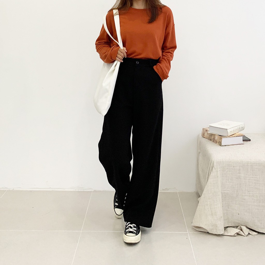 Áo nỉ da cua dài tay dáng lửng - Crop-sweater - ufothebasic