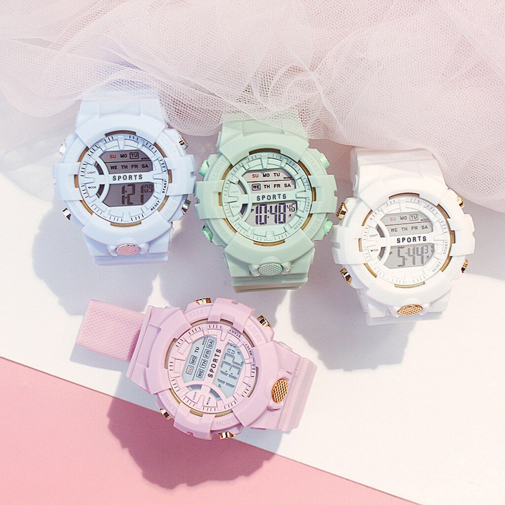 New Waterproof Rubber Strap Electronic Watch