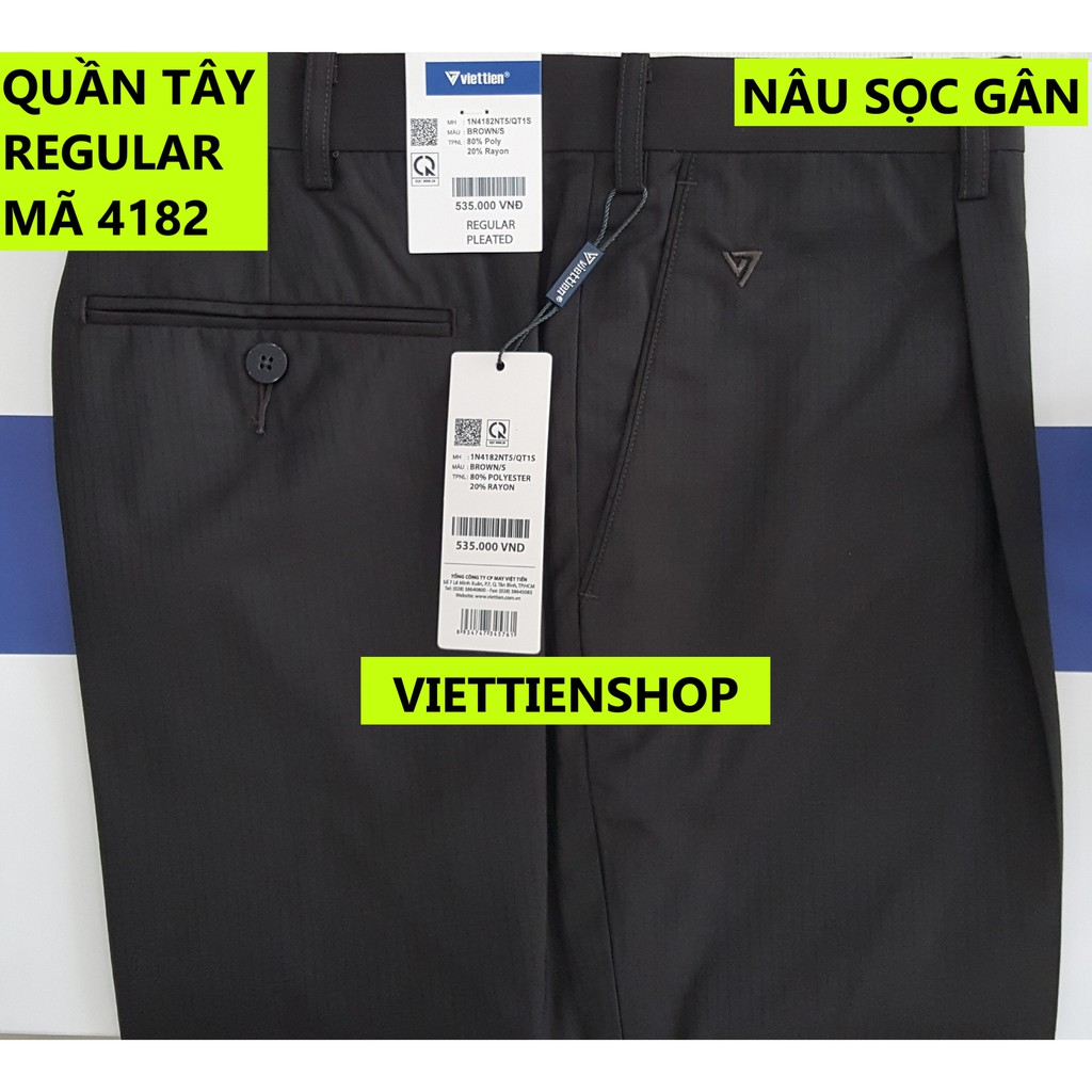 (4182 QTR) QUẦN TÂY VIỆT TIẾN CÓ LY (KO ÔM - REGULAR)