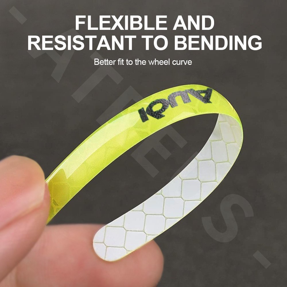 Bộ 20 Miếng Dán Viền Bánh Xe Hơi / Xe Máy Phản Quang Cảnh Báo An Toàn