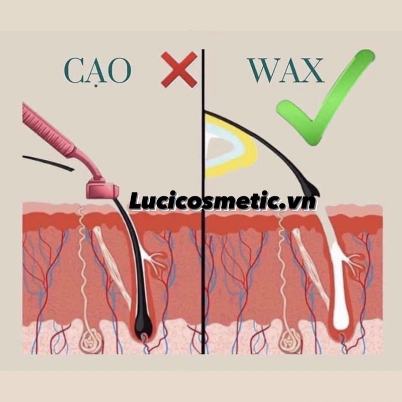 Combo nồi chống dính triệt lông sáp wax nóng 100gr ưwax nhập khẩu tặng mỡ trăn nguyên chất triệt lông nách,bikini,râu