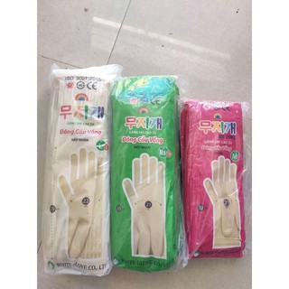 găng tay cao su cầu vồng hàn quốc