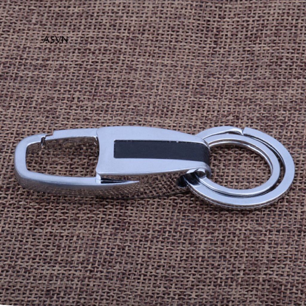 Asvn❤ Móc Khóa Da Và Kim Loại Cho Nam
