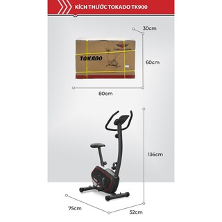 Xe đạp tập thể dục Tokado TK900 dòng xe đạp tập cố định tay tại nhà giá rẻ.