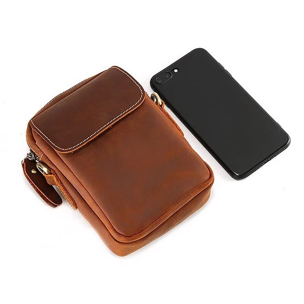 TÚI ĐEO CHÉO ĐEO HÔNG MINI DA BÒ SÁP - 363254