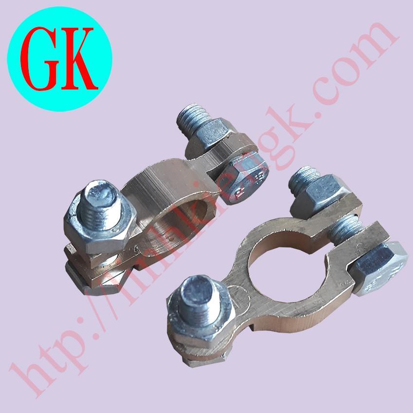 (2 cái) Kẹp bình ắc quy bằng đồng xoáy ốc [K-10-01]