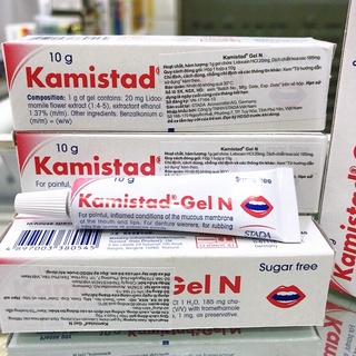 Gel bôi da nhiệt miệng môi, viêm nướu Kamistad Gel N 10g cho người lớn và trẻ em - Trung Đông Pharmacy