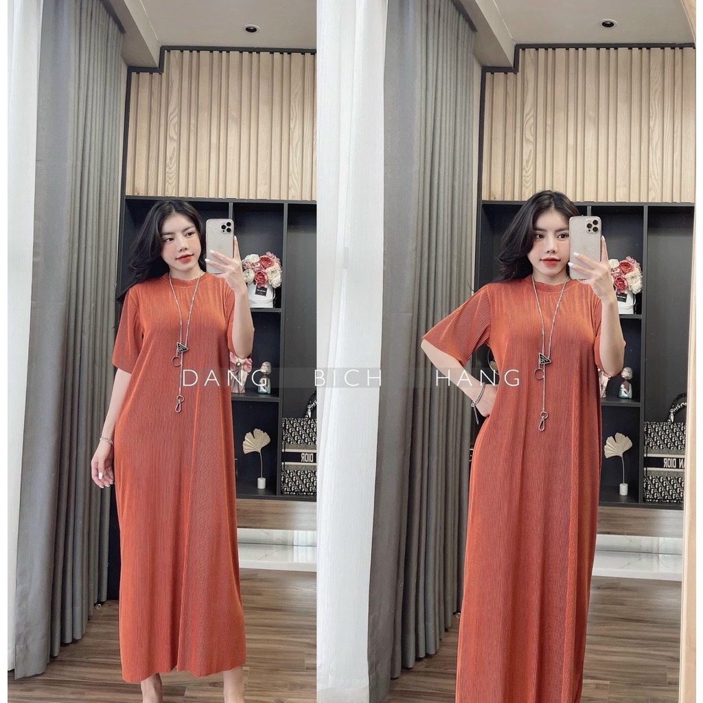 Váy nữ chất tăm dáng suông thời trangI Trần Hân Shop 3007905