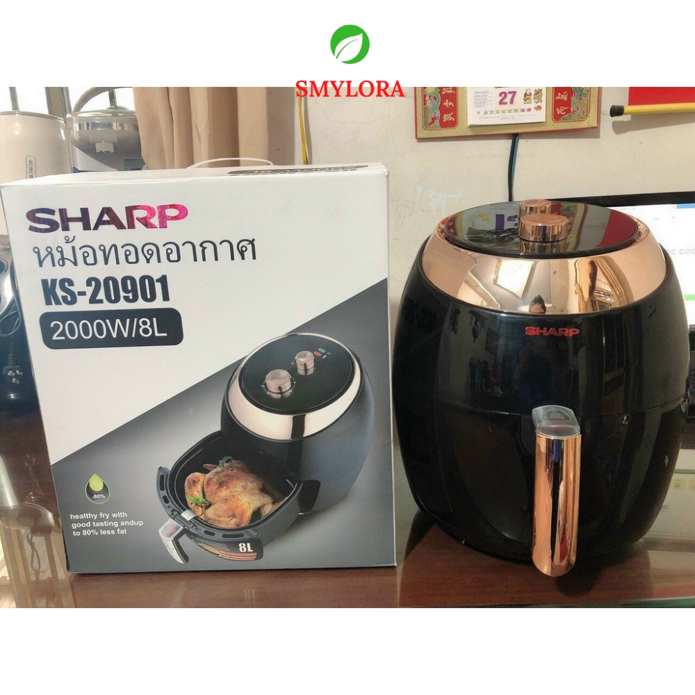 [Bảo Hành 1 Đổi 1] Nồi Chiên Không Dầu Sharp 9,8L, 10.2L Chính Hãng Dung Tích Lớn An Toàn Sức Khoẻ, Bảo Hành 12 Tháng