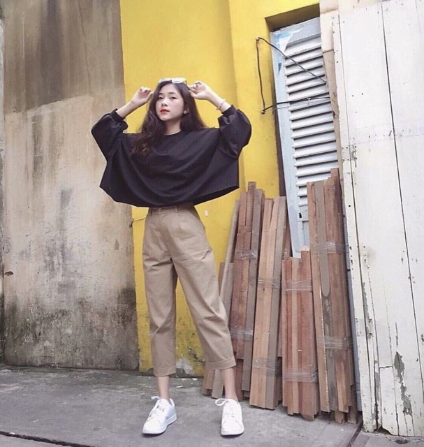 [ Mã WASTAPR giảm 10K đơn 50K] Áo croptop trơn form rộng siêu hot - CAROTSHOP | BigBuy360 - bigbuy360.vn