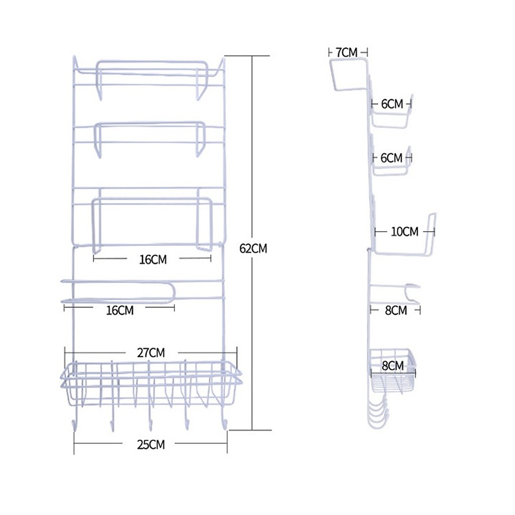 Gía để đồ đa năng cạnh tủ lạnh