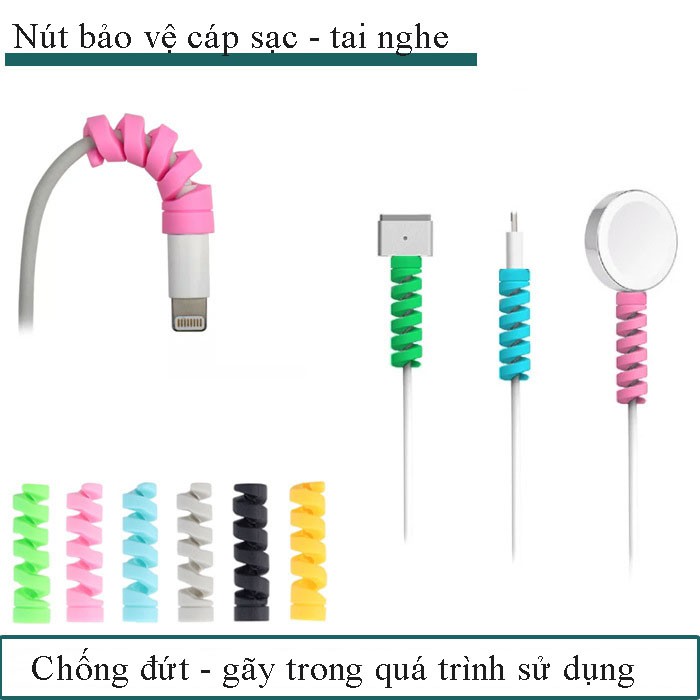 Nút bảo vệ cáp sạc / tai nghe tiện dụng chất lượng cao chống gãy - QT