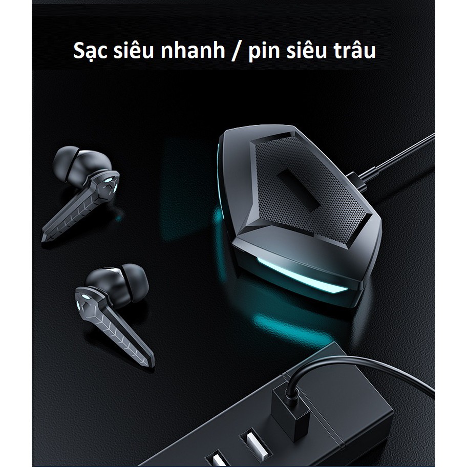 Tai  nghe gaming Bluetooth không dây P36 TWS V5.2 chống ồn, độ trễ thấp kết nối tự động 2 tai, âm thanh vòm Hifi