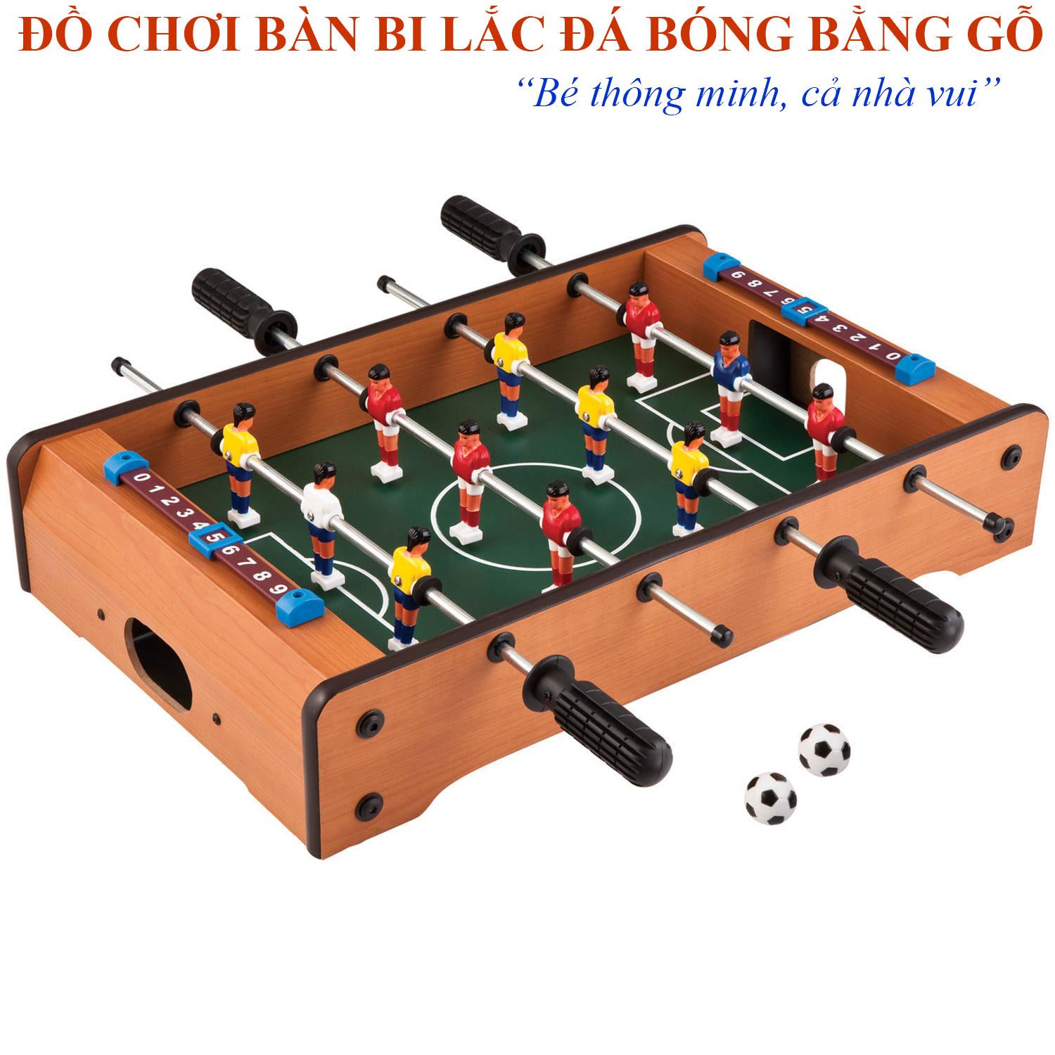 Bàn Đá Banh Mini - Đồ Chơi Bàn Bi Lắc Bóng Đá Table Top Foosball Trẻ Em, Luyện Phản Xạ, Trẻ Thông Minh