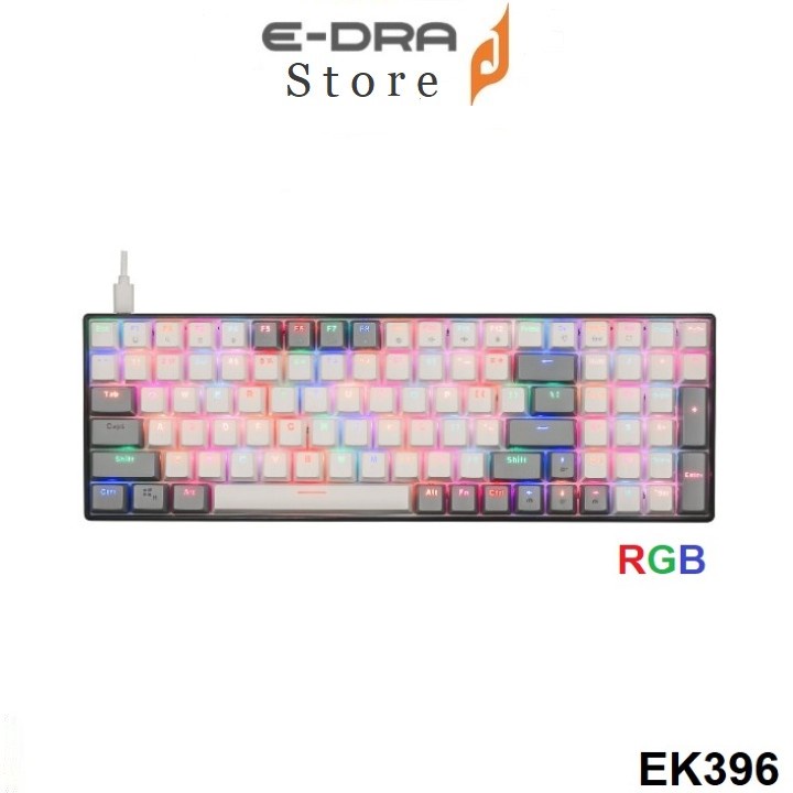 Bàn phím cơ Edra EK396 LED RGB ( Blue /Brown /Red Switch Huano)