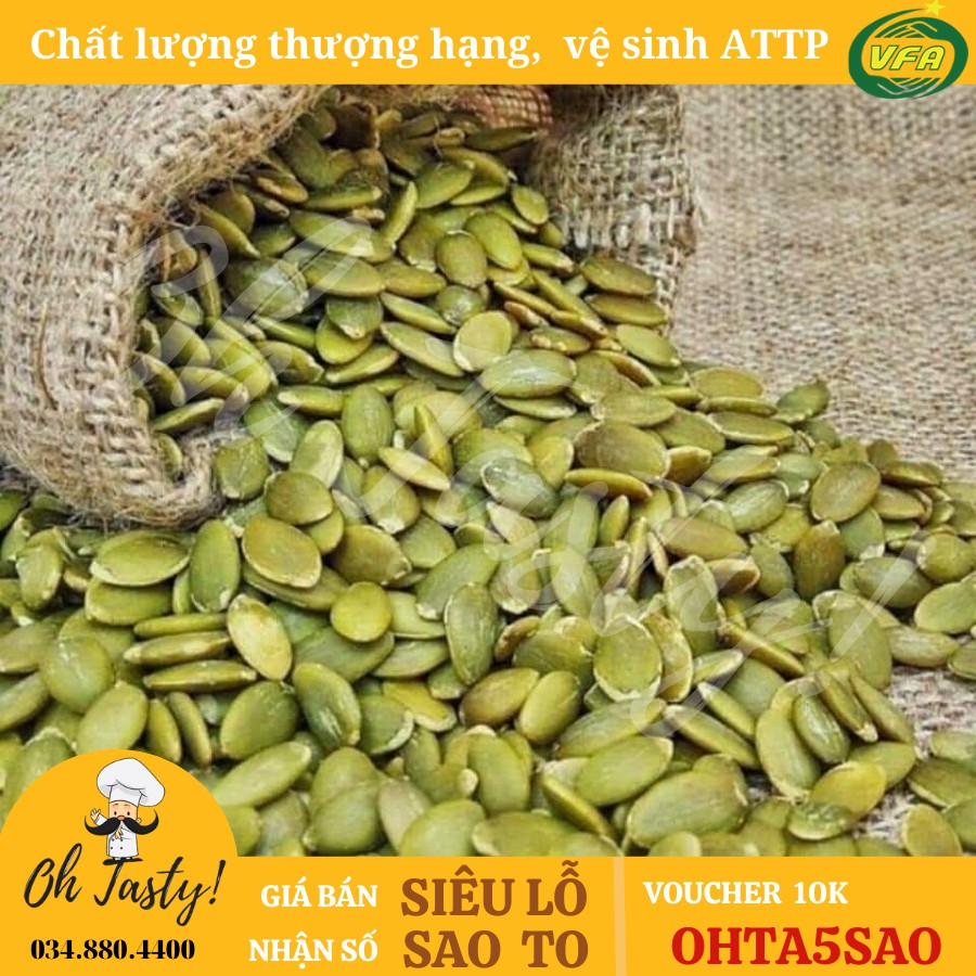 500G Hũ Nhân Bí Xanh Ấn Độ | Hàng chất lượng thượng hạng | HOÀN ĐỔI 100% nếu không như mô tả