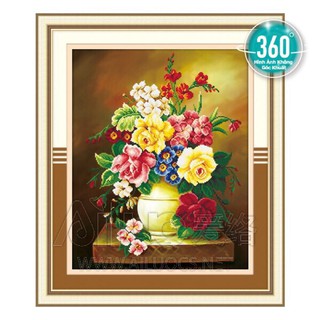 Tranh đính đá Bình Hoa Đẹp 71498 (60x73) chưa đính