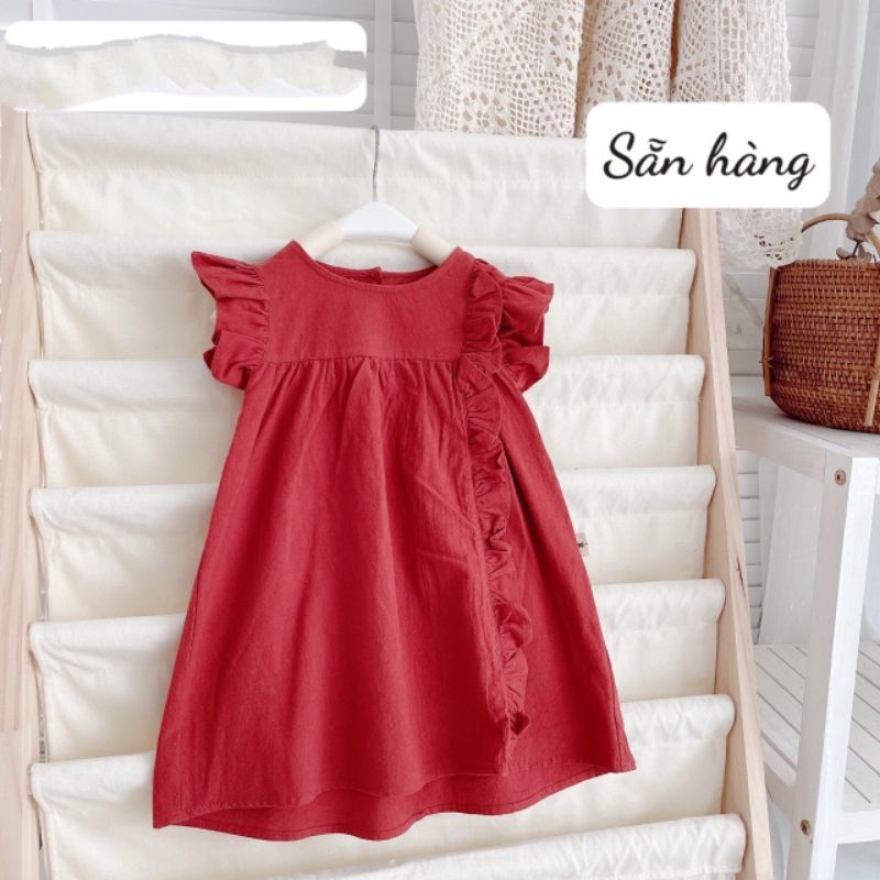✓8-23kg✓ Váy thô đũi dáng babydoll bèo tay áo mozi kids cực xinh