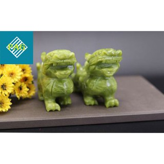 CẶP TỲ HƯU ĐÁ LAM NGỌC 11 cm