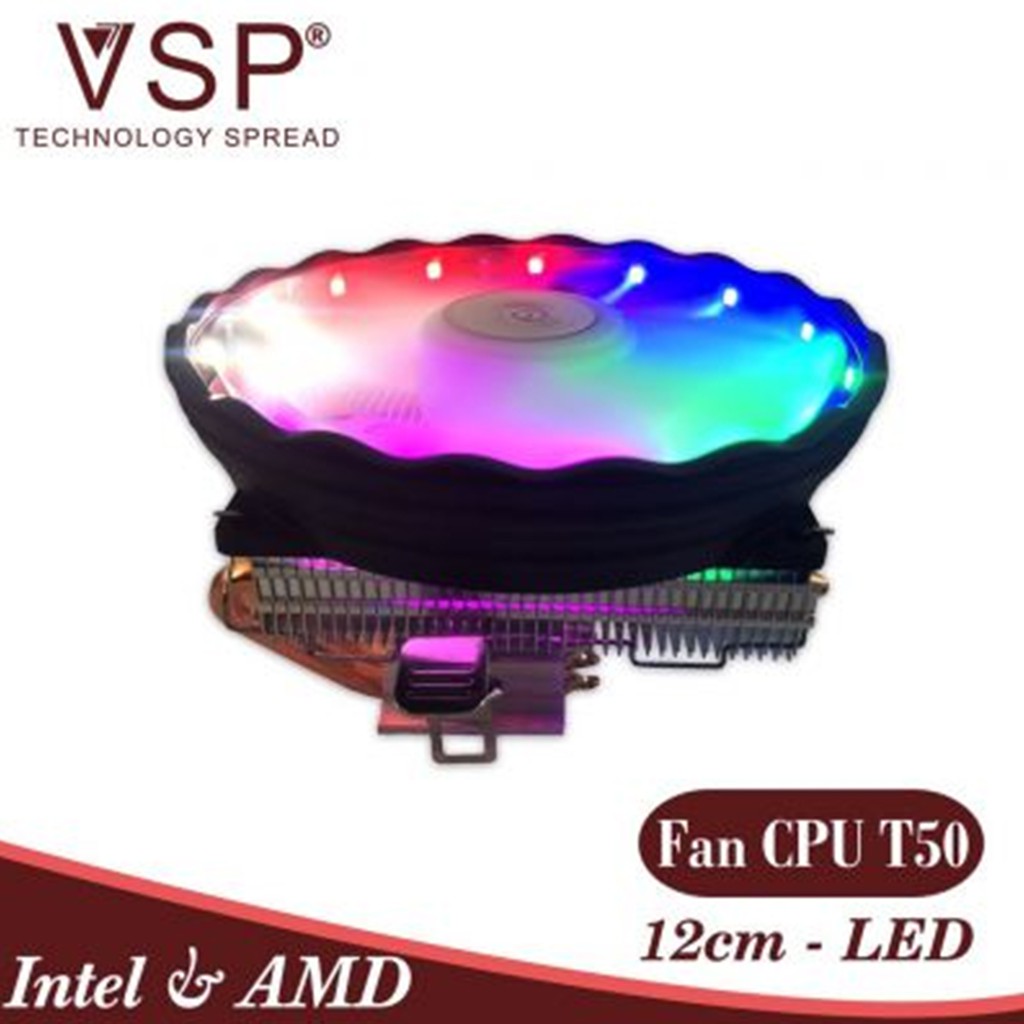 Fan CPU VSP T50 LED-12CM